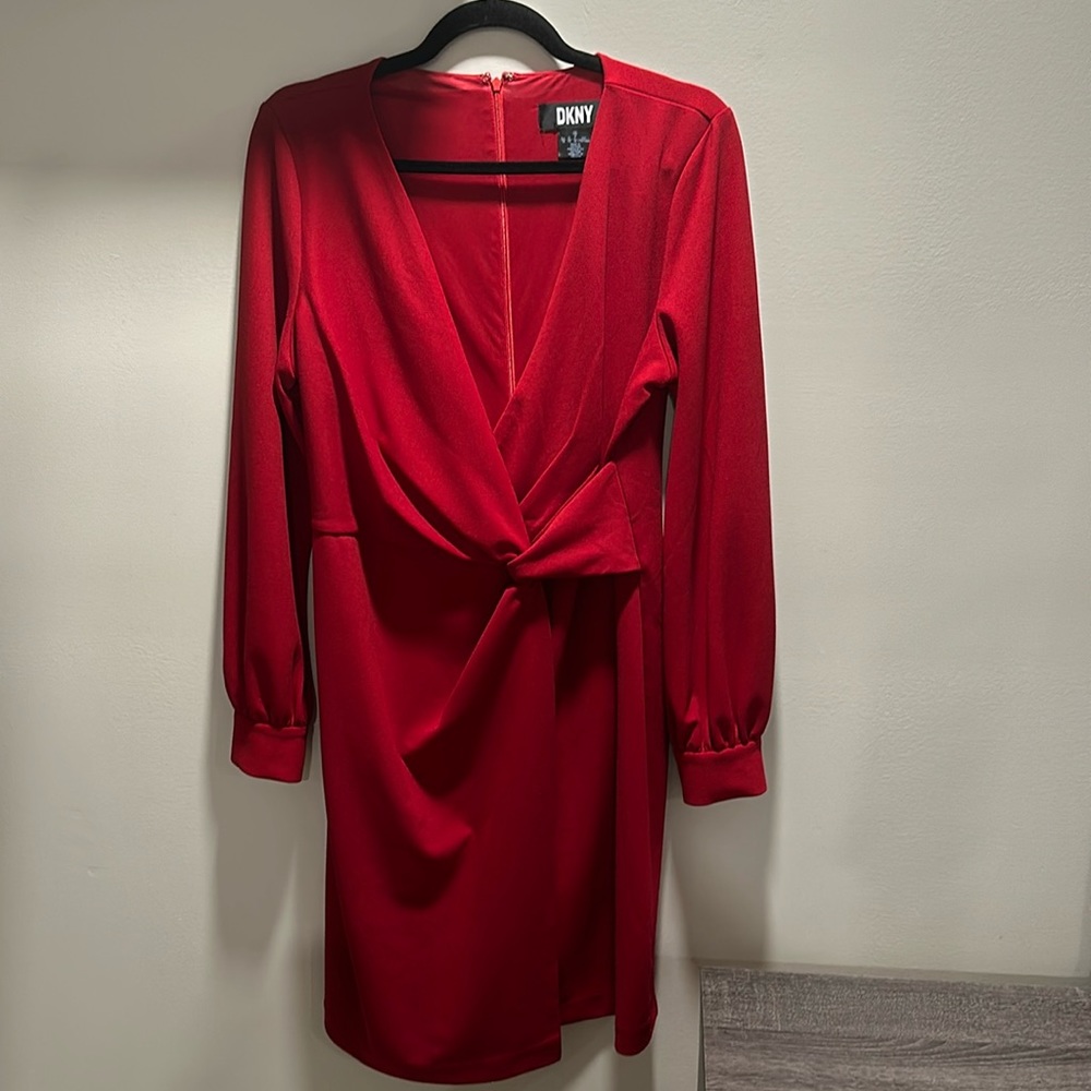 Red DKNY dress